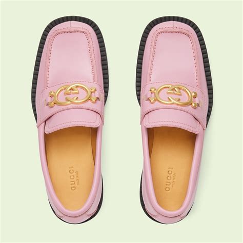 wearing pink gucci loafers|Gucci women loafers pink.